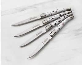 LAGUIOLE set of 4 steak knives Terrazzo / White and Black Free Shipping - $27.09