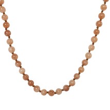 Vintage Light Pink Marbled Beaded Necklace Womens Statement Evening Jewelry - $15.86