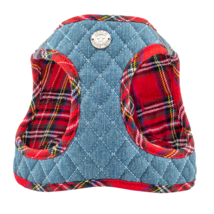 Step-In Denim Dog Harness - Red Plaid(D0102H53XMX.) - £20.76 GBP