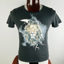 And Now This Legend Lion Dark Charcoal Gray Men&#39;s Medium M Short Sleeve ... - £12.08 GBP