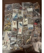 9 Pounds, 200+ Baggies of Finished Handmade Earrings and Necklaces  - £189.17 GBP