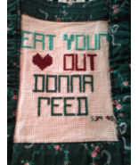8 pocket ruffled APRON-Eat Your Heart Out, Donna Reed-green-pink roses-n... - $207.48 MXN