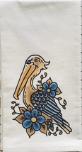 PELICAN TATOO 1pc KITCHEN TOWEL 100% COTTON/FLOUR SACK  26”x26” OVERSIZE... - $14.47