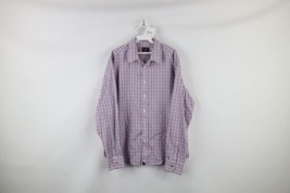 Untuckit Mens Large Wrinkle Free Collared Long Sleeve Button Dress Shirt Plaid - $34.60