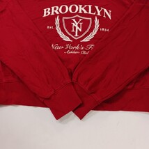 Old Navy Brooklyn NY Athletic Club Cropped Sweatshirt Red Women's Size M Tall image 15