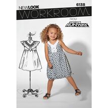 New Look Children’s Dress Pattern 6138 Girl Size 3-8 UNCUT - $3.83
