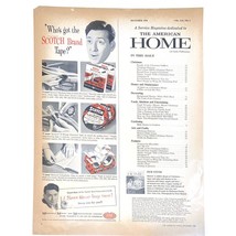 Vtg Scotch Brand Tape Print Ad 1958 3M Red Black Christmas Wrapping Office Craft - $7.69