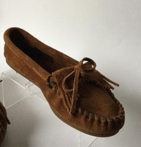 MINNETONKA Brown Suede 462 Moccasins (Size 7) - £19.94 GBP