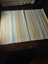 Set Of 2 Pier 1 Yellow Striped Multi-Color Placemats-Brand New-SHIPS N 24 HOURS - £31.55 GBP