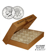25 Direct Fit Airtight 30.6mm Coin Holders Capsules For JFK HALF DOLLAR ... - $12.16
