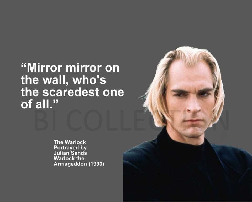WARLOCK JULIAN SANDS &quot;MIRROR MIRROR ON THE WALL...&quot; QUOTE PHOTO VARIOUS ... - $4.95+