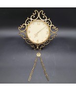 Rare IMHOF? Brass Hanging Wall Clock Swiss 365 days 73-438 Works See Video! - £156.90 GBP