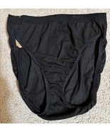 Vintage Jockey Logo Waistband hi-cut Briefs Black size 6 cotton NWOT - $30.10 CAD