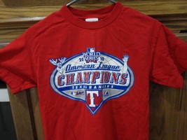 Vtg 2010 American League Champions World Series Texas Rangers T-shirt Youth M - £14.85 GBP