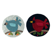 Creekside Quilting Felt Mini Mat 8&quot; Blue and Red Bird - €11,53 EUR