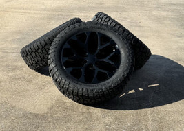 20&quot; Black Snowflake Wheels Blackhawk R/T Tires For GMC Sierra Yukon New ... - $1,880.01