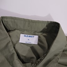 Old Navy Men's Cotton Blend Snap Button Green Lightweight Long Sleeve Shirt XL image 3