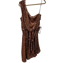 R&amp;M Richards Bronze 18W One Shoulder Sequin Sparkly Evening Gown NWT - £49.10 GBP