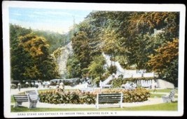 Band Stand Entrance Watkins Glen NY Postcard 1921 - $2.16