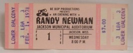 RANDY NEWMAN - VINTAGE  FEB. 1, 1978 UNUSED WHOLE CONCERT TICKET - €10,28 EUR