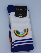 Bioworld Socks - Unisex Crew - 2 Pairs - Rainbows - Size 9-11 - £4.64 GBP