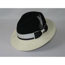 Mens Bruno Capelo Dress Hat Australian Wool Fedora Caesar CA350 Black Ivory new image 5