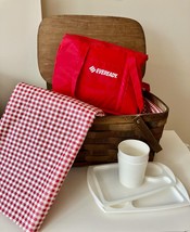 Vintage Eveready Battery Picnic Basket Set with Accessories - Rare - £63.52 GBP