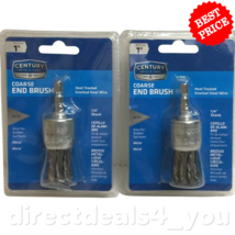Century Drill &amp; Tool 76202 1&quot; Coarse End Brush Round Shank Pack of 2 - £18.94 GBP
