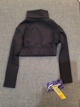 Capezio Team Basics Child Size 1/2 Turtleneck Zip Crop Top Black S M I - $9.95