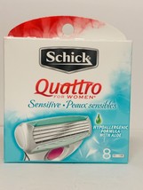 8 Schick Quattro Women SENSITIVE HypoAllergenic Refill Razor Blade Cartr... - £16.35 GBP