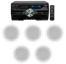 DV4000 4000w Bluetooth Home Theater DVD Receiver+5) 5.25&quot; White Ceiling Speakers - £486.28 GBP