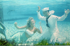 Silver Springs Florida Mermaid Navy Sailor Vintage Postcard - £9.93 GBP