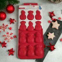 Snowman Silicone Candy Mold Chocolate Melts Winter Polymer Clay Heat Resistant - $16.83