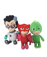 PJ Mask Plush Toy Gecko Owlette Romeo Scientist Lot Of 3 9.5&quot; - $35.98 CAD