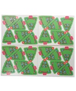 Vintage 1980 Hallmark Green Christmas Tree Name Gift Tag Stickers 24 80s... - £11.78 GBP