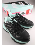 Fila Quadrix Women's Trail Running Hiking Shoes Black and Teal - $19.97