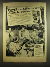 1937 Chase &amp; Sanborn Coffee Ad - Richer Iced Coffee for your guests this summer - $18.49