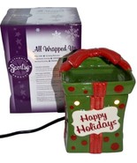Scentsy All Wrapped Up Full Size Holiday Warmer Christmas Present Green ... - £23.17 GBP
