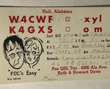 Vintage Ham radio Amateur Card W4CWF Holt Alabama - $4.94