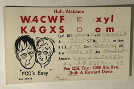 Vintage Ham radio Amateur Card W4CWF Holt Alabama - £3.95 GBP