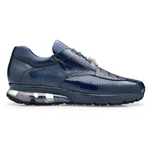 Belvedere Lazaro Genuine Caiman & Lizard Bicycle Toe Sneakers Navy Y40B image 3