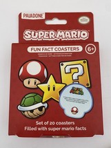 Nintendo Super Mario 20 Count Fun Fact Coasters Brand New - £7.43 GBP