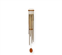 Serenity Garden Wind Chimes 33" High Elegant Wood and Aluminum Music in the Air image 1