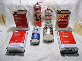 Vintage Collectible Cans~NAPA CRC~GUMOUT~EVINRUDE~VASOLINE~3M~STA-BIL~Au... - £13.23 GBP+