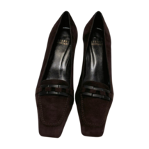 Stuart Weitzman Brown Suede Size 7 1/2 M Square Toe Pumps Heels Square Toe - $40.84