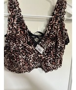 Torrid Animal Leopard Print Lace Strappy Bralette Size Large (0) - $27.99