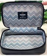 Missoni Delta Airlines EMPTY Amenity Kit Zip Around Pouch Navy Blue - $13.00
