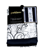 Parklane Idea Nuova 4 Piece Set Blackout Window Panels 27.5x84in Navy - $37.99