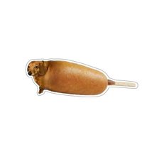 Famous Corn Dog Meme Dachshund Funny Sticker UV Decal Water Resistance C... - $4.89