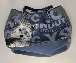 FuzzyNation Yorkie Shoulder Bag ~Dog Purse Handbag Fleece Inside - $27.96